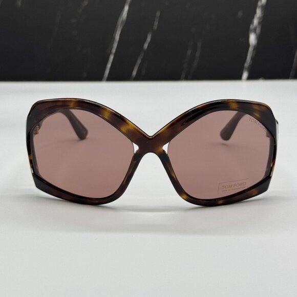 NEW TOM FORD CHEYENNE TF903 52E HAVANA WOMEN SUNGLASSES TOM FORD FT0903 52E main image 7